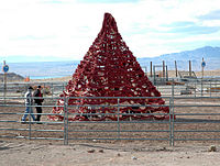 1,000,000-cracker "teepee" built at Western Winter Blast in 2006 Crackerteepee.jpg