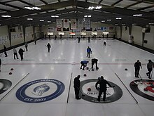 League play at Sutherland Curling Club. Curling at Sutherland CC.jpg