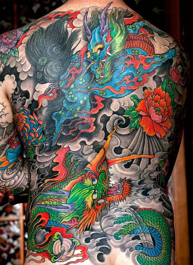 Unify Tattoo Company : Tattoos : Back and Chest : Traditional Japanese  Hannya Mask