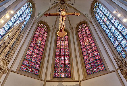 Kreuz im Chor der St.-Viktor-Kirche, Dülmen, Nordrhein-Westfalen, Deutschland