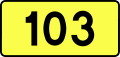 Voivodeship Road 103 shield}}