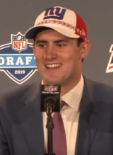 Jones at the 2019 NFL Draft Daniel Jones NFL Draft.png