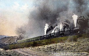 A D&RG train climbs to Soldier Summit circa 1915