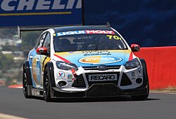 The Class I-winning MARC Focus GTC of Grant Denyer, Adam Gowans, Garry Jacobson and Andrew Miedecke at the 2014 Liqui Moly Bathurst 12 Hour Denyer Gowans Jacobson Miedecke Focus Bathurst 12 Hour 2014.JPG