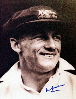 Australia totalled 674 all out in 1948, as Don Bradman scored 201 and Lindsay Hassett 198*.