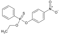 Structural formula of O-ethyl-O- (4-nitrophenyl) phenylthiophosphonate