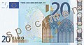 Billete de 20 euros de 2002.