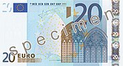 Miniatura per Bitllet de vint euros