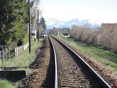 Rails in Ebenhofen, KBS 974 Füssen Biessenhofen