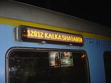 Electronic Coachboard of 12012 Kalka Shatabdi Express.JPG