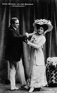 Som Hans von Schlick mot Emma Meissner som Daisy i Dollarprinsessan på Oscarsteatern 1906.