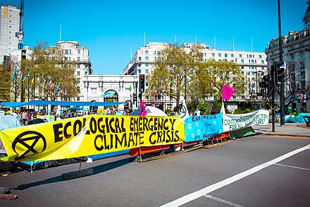 Extinction Rebellion protests in London.