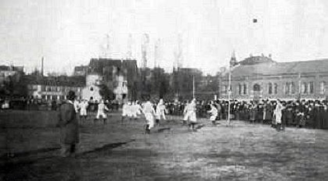 The first game of Bayern Munich against 1. FC Nürnberg in 1901