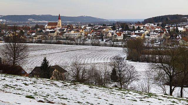 Blick auf den Ort Fehring von Südwest