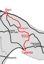 Thumbnail for Bari–Martina Franca–Taranto railway