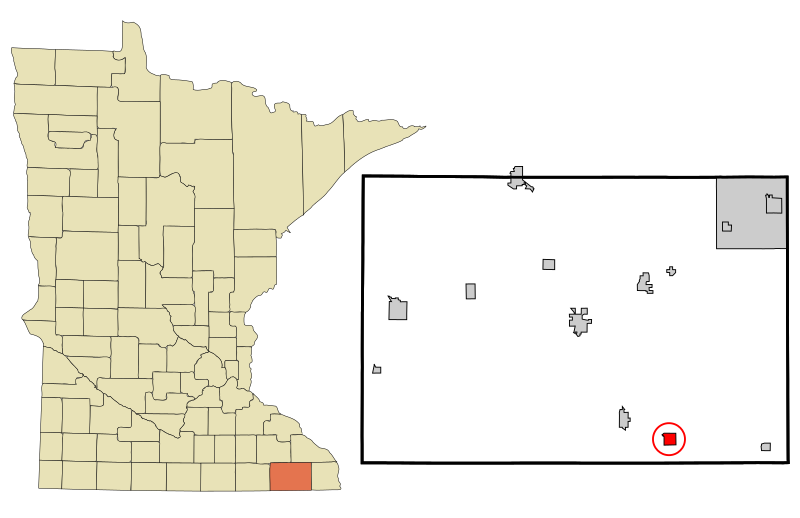 File:Fillmore County Minnesota Incorporated and Unincorporated areas Canton Highlighted.svg