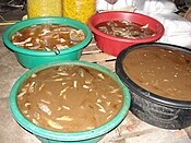 Fish sauce at a market in Vientiane, Laos