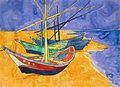 Vincent van Gogh, Bateaux de pêche sur la plage (1888).