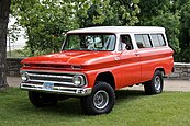 Front view of a 1964 Chevrolet Suburban