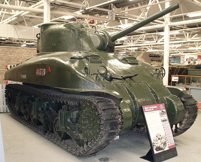 The second production Sherman, Michael, displayed at The Tank Museum, Bovington, England (2010)