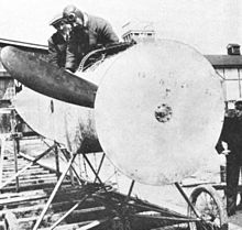 An Eindecker getting its gun synchronizer adjusted Fokker synchdisc.jpg