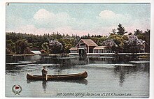 A postcard for Fountain Lake during the time of the Glen Summit Hotel Fountain Lake Postcard 1.jpg