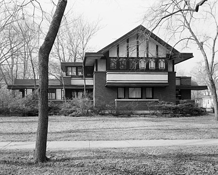 Frederick Carter House, Evanston, Illinois, 1910, Walter Burley Griffin