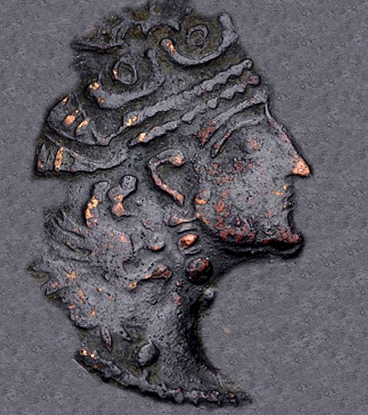 File:Fromo Kesaro Æ Drachm profile, circa 738-745 CE.jpg