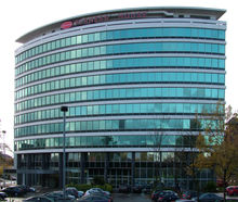 Headquarters of Manchester Liners from late 1969, next to Salford Dock No. 8, as of October 2008 FurnessHouse.png