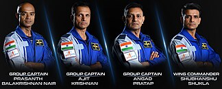 Prasanth is the designated commander of this crew Gaganyaan Crew.jpg