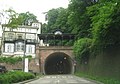 Gaisbergtunnel am Hangfuß, bis 1955 fuhr hier die Odenwaldbahn