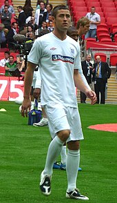 Cahill warming up for England in 2009 Gary Cahill England.jpg