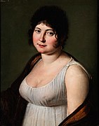 زن جوان با لباس امپراتوری، حدوداً ۱۸۱۰.