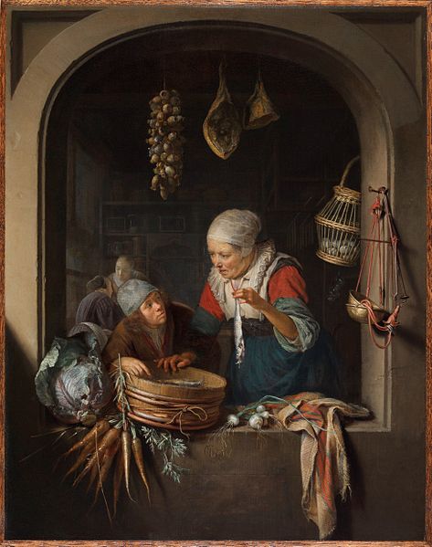 File:Gerrit Dou, Haringverkoopster met jongen.jpg