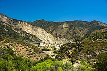 Gibraltar Dam, viewed from downstream Gibraltar Dam, Santa Barbara Co.jpg