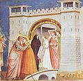Srečanje Ane in Joahima pri zlatih vratih v Jeruzalemu, Padova, Cappella degli Scrovegni