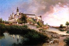 Stenbock was the Commandant of Krakow in 1702 and represented the Swedish empire in Wawel Castle. GlowackiJanNepomucen.WidokNaWawel.jpg