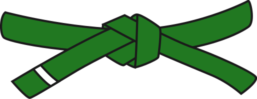 File:Green belt 1st grade.svg