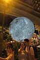 HK 灣仔 Wan Chai 利東街 Lee Tung The Avenue night 月球博物館 big Moon Museum by UK Luke Jerram October 2017 IX1 03.jpg