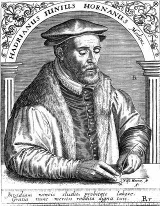 <span class="mw-page-title-main">Hadrianus Junius</span> Dutch physician, scholar, translator, historiographer, emblematist, school rector and poet