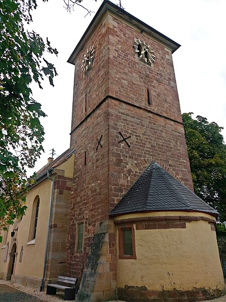 Herxheim am Berg Kirche von Osten