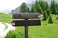 * Nomination Hiking fingerpost on the Armentara meadows, pointing to La Crusc in one direction and to Armentara and Pederoa in the other direction, all in Alta Badia, South Tyrol, Italy --Kritzolina 17:26, 9 July 2023 (UTC) * Promotion  Support Good quality. --Fabian Roudra Baroi 03:33, 15 July 2023 (UTC)