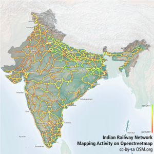Indian Railway Network Coverage on OSM.png