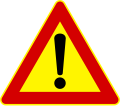 osmwiki:File:Italian traffic signs - altri pericoli - provvisorio.svg