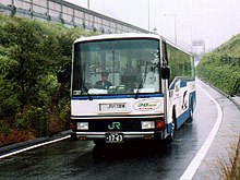 開業30周年記念に東名高速線でリバイバル運行された三菱P-MS735SA（1999年6月） 車両称号 : 744-5952→H654-85452