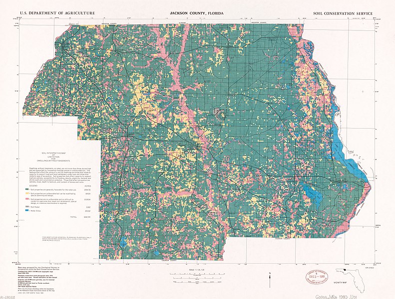 File:Jackson County, Florida - soil interpretive map of limitation for dwellings without basements LOC 81690331.jpg