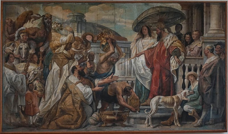 File:Jacob Jordaens - Tribute of the Caliph Harun al-Rashid to Charlemagne.jpg