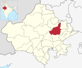 Positionskarte des Distrikts Jaipur