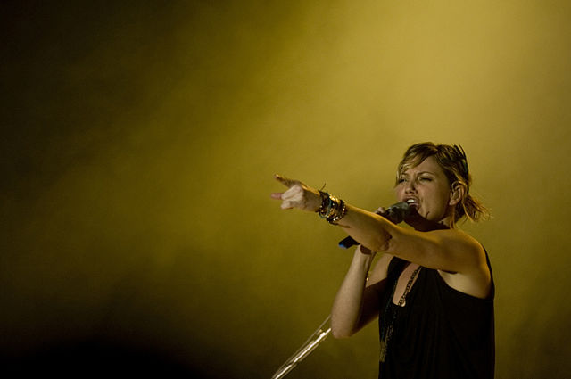 Jennifer Nettles during a concert in March 2009, at Ramstein Air Base, Germany.