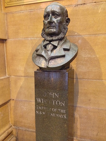John Whitton bust at Central station